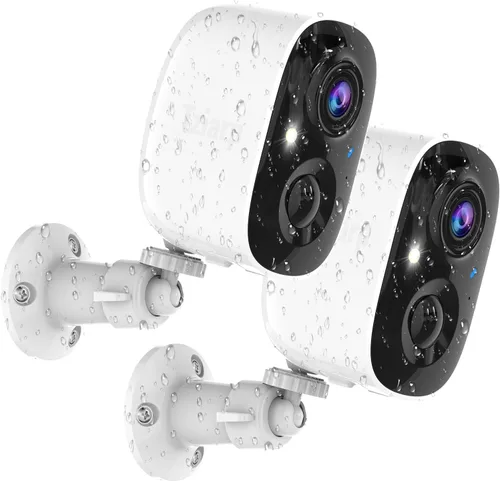 Vista 9 de Cámara de seguridad inteligente inalámbrica 2K UHD para interior/exterior, cámara WiFi alimentada por batería con visión nocturna a color, detección