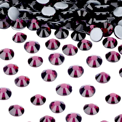 Vista 2 de Jollin Hot Fix - Diamantes de imitación de cristal con parte trasera plana, gemas de diamantes de imitación de 0.079 pulgadas
