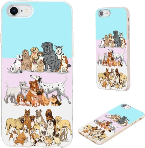 Vista 21 de Funda protectora completa delgada y suave de TPU transparente para iPhone SE 2022/2020, iPhone 8/7/6S/6 - Diseño de música divertida guitarra