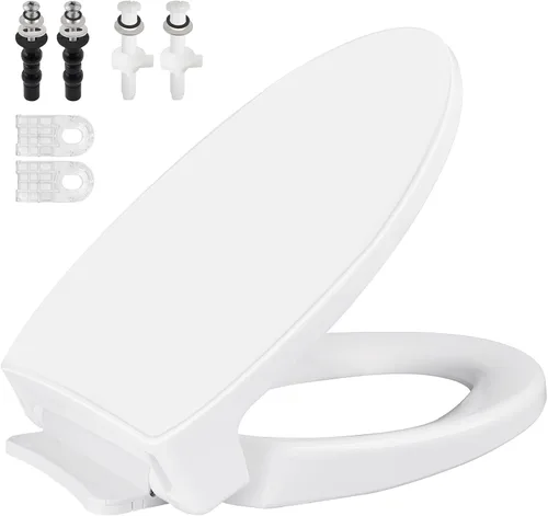 Vista 11 de SS124 - Reemplazo de asiento de inodoro compatible con TOTO, algodón blanco
