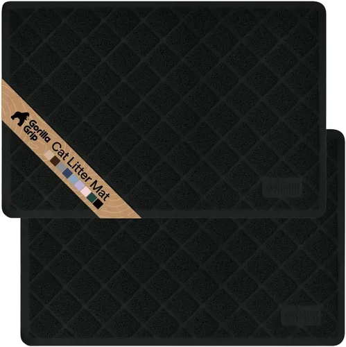 Vista 38 de GORILLA GRIP Tapete para caja de arena para gatos, resistente al agua, respaldo texturizado, fácil de limpiar, menos residuos y suelos limpios, 17 x