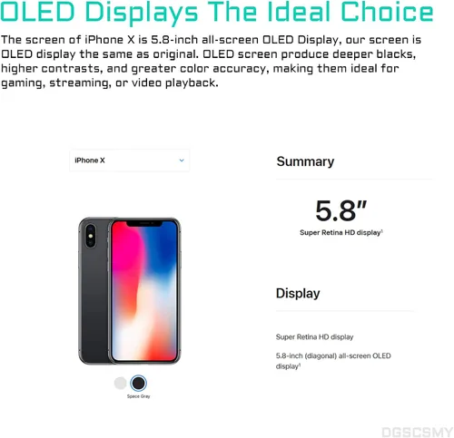 Vista 4 de [OLED] para iPhone X Reemplazo de pantalla con altavoz frontal Sensor de proximidad 5.8 pulgadas OLED para iPhone 10 3D pantalla táctil