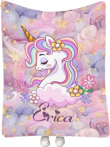 Vista 19 de Artsadd Mantas personalizadas con nombre para bebés niños y niñas, mantas de bebé personalizadas con nombre, manta personalizada para niños