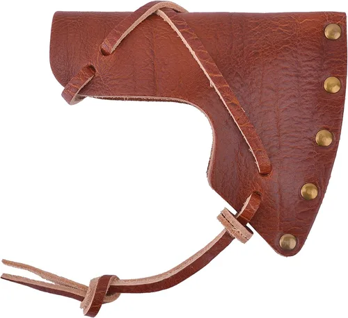 Vista 9 de Funda de cuero vintage para hacha, protector de hacha de cuero curtido en veganos