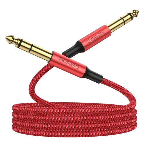 Vista 11 de MOSWAG Cable de guitarra de 1/4 de pulgada Cable de audio de 0.25 in Negro