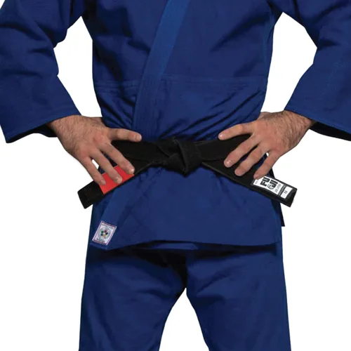 Vista 3 de Fuji Cinturón BJJ de tejido de perlas prémium Negro