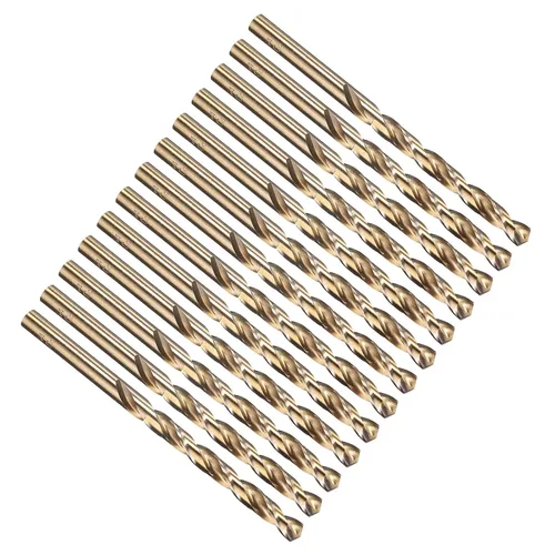 Vista 16 de PATIKIL Broca Jobber de 0.039 in, vástago recto M35 cobalto 5% acero de alta velocidad 135° acabado dorado para metal duro de acero inoxidable - 2