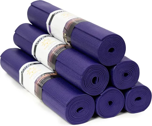 Vista 19 de Voyage - Tapete de yoga a granel, paquete de 6, 72 x 24 pulgadas, esterillas de yoga profesionales para estudio y gimnasio, 0.197 in de grosor