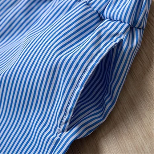 Vista 6 de Hipea Ropa de verano para bebés y niñas pequeñas, camisola con volantes, lunares y pantalones cortos casuales, ropa para recién nacida