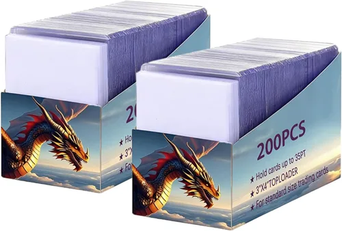 Vista 9 de 200 fundas para tarjetas de primera calidad para tarjetas intercambiables, protectores de plástico duro de calidad de archivo de 35 puntos