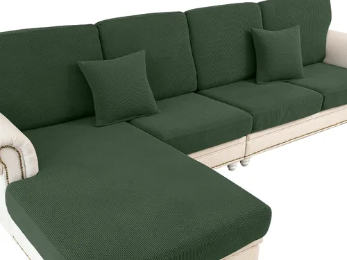 Vista 10 de LA MEACK Funda de Cojín de Sofá Funda de Cojín de Asiento Funda Elástica para Sillón Fundas Separadas para Sofá Seccional Protector de Muebles