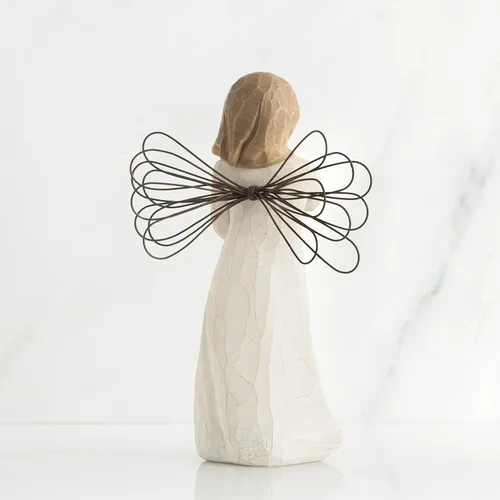 Vista 4 de Ángel del jardín de Willow Tree, trayendo un jardín de amor y belleza, regalo para celebrar amistades, personas con pulgar verde, figura de ángel