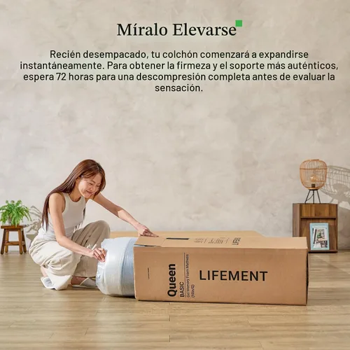 Vista 5 de LIFEMENT Colchón individual de espuma viscoelástica de gel refrescante de 6 pulgadas en una caja, firmeza media, sin fibra de vidrio, espuma