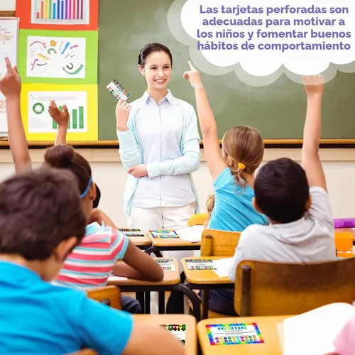 Vista 4 de Outus 320 tarjetas perforadoras para aula, 20 perforaciones