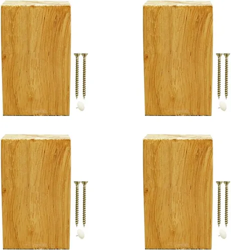 Vista 11 de Juego de 4 patas cuadradas de madera maciza para muebles, patas para silla de mesa auxiliar, patas de sofá, patas de armario, patas de banco, patas