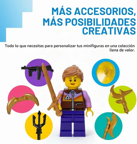 Vista 6 de Megapaquete de 86 armas diseñadas para LEGO y otras minifiguras