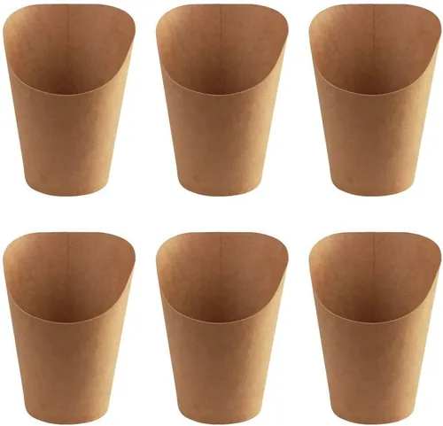Vista 5 de KINGZHUO 50 unidades de papas fritas de 14 onzas, tazas de charcutería, desechables, para llevar, para fiestas, hornear, gofres, cajas de palomitas
