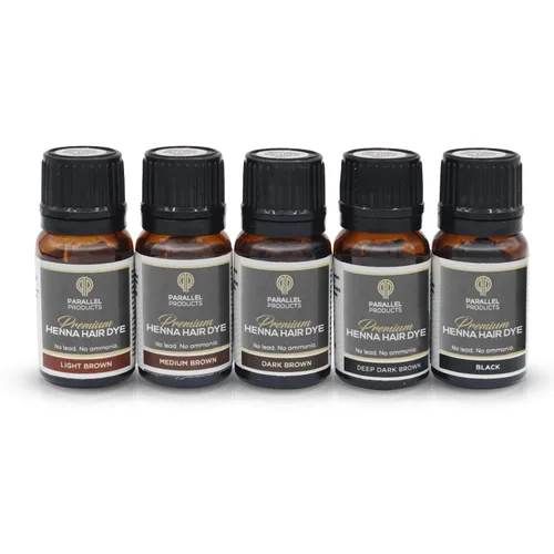 Vista 7 de Parallel Products Kit de color de henna - Tinte profesional para el cabello y retoque de raíces, mini colección de 0.11 oz para cobertura de canas