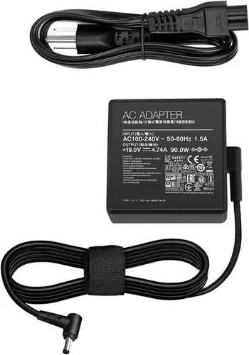 Vista 2 de Cargador de 90 W compatible con cable de alimentación Asus Monitor Rog Strix PG279Q PG279 PG279QZ XG27UQ PG259QN TUF Gaming VG27AQ VG32VQR VG35VQ