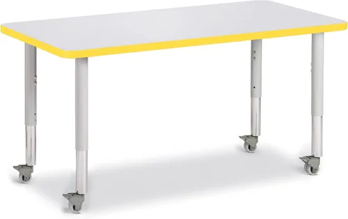 Vista 19 de Jonti-Craft Berries 6478JCM180 - Mesa de actividades rectangular, altura M (20-31 pulgadas de altura ajustable, móvil), 24 x 36 pulgadas