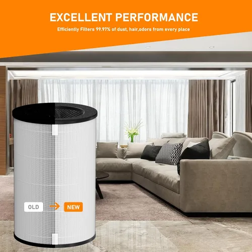 Vista 6 de AP-T30 Filtro de repuesto True HEPA compatible con HoMedics AP-T30 AP-T30WT AP-PET35 AP-PET35-WT purificador de filtro de aire, parte # AP-T30FL