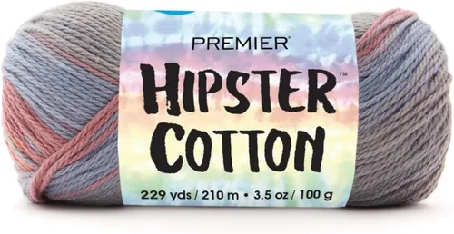 Vista 16 de Premier Yarns Hilo Hipster de Algodón, Hilo Ideal para Tejer a Ganchillo y Palillos, 100% Algodón y Hilo Ligero, Lavado a Máquina, Patines de Roller