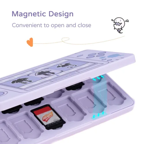 Vista 3 de GeekShare Portable Switch Game Card Case-Switch Game Holder Case with 24 Game Card Slots-Game Card Carrying Storage Box Compatible with Nintendo