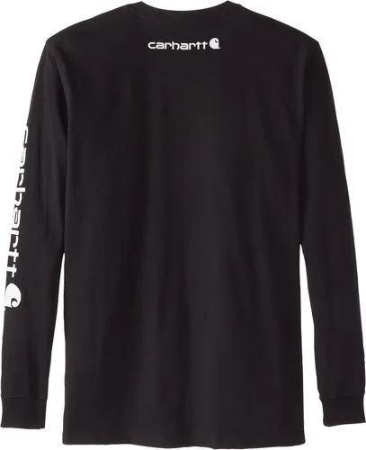 Vista 2 de Carhartt Camiseta resistente de manga larga con logotipo ajuste holgado para hombre