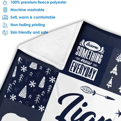 Vista 3 de Zocoshi Manta de Bebé Personalizada – Manta de Bebé Personalizada con Nombre para Niños para Recién Nacidos, Vellón Suave con Monograma (30 x 40)