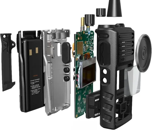 Vista 3 de SAMCOM - Radio de 2 vías de largo alcance, FPCN30A 20 canales Walkie Talkie hasta 5 millas, radio de mano recargable para senderismo al aire libre