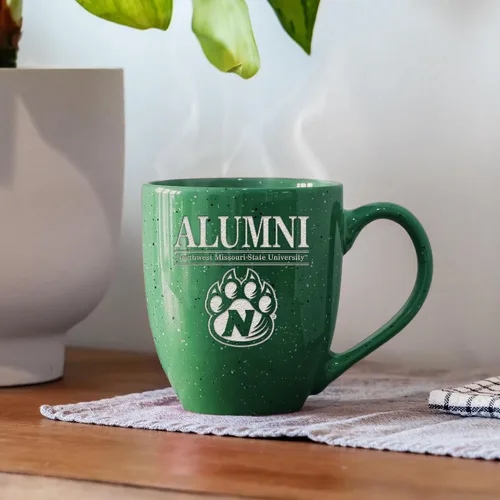 Vista 2 de Rico Industries NCAA Northwest Missouri State Bearcats Alumni - Taza de café de cerámica grabada con láser de 16 onzas