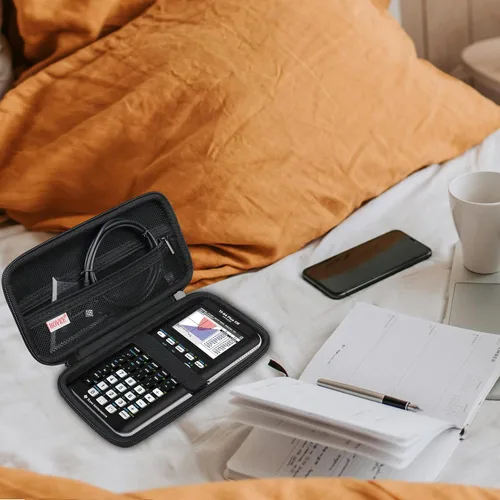 Vista 8 de BOVKE Estuche Duro de Viaje para Calculadora Gráfica Texas Instruments TI-84 Plus CE/TI-84 Plus/TI-83 Plus CE/TI-83 Plus/Casio fx-9750GIII, Bolsillo