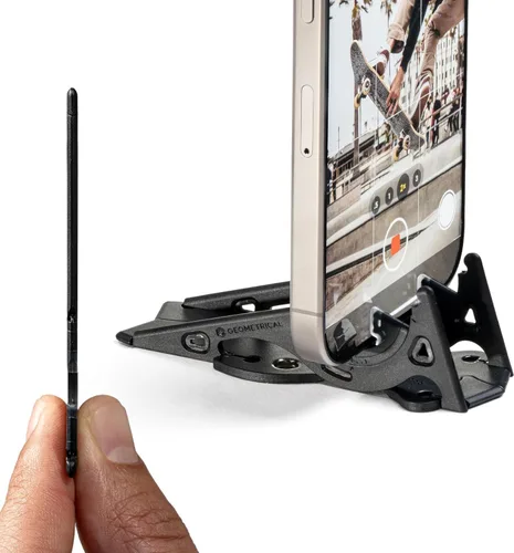 Vista 9 de GEOMETRICAL Trípode de bolsillo PROv2 - Soporte tamaño tarjeta, para iPhone, kit universal azul alienígena