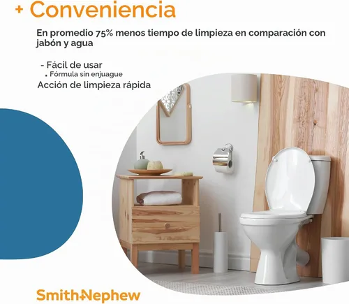 Vista 6 de Smith & Nephew 59430200 SECURA Limpiador de espuma corporal total, limpiador corporal sin agua, 4.5 onzas