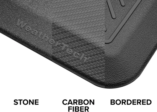 Vista 7 de WeatherTech ComfortMat, 24 x 36 pulgadas Antifatiga Comfort Mat, patrón de fibra de carbono, marrón Beige Bronceado