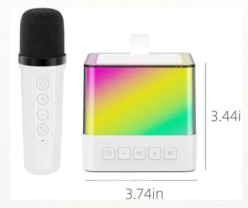 Vista 2 de Mini MáQuina de Karaoke para NiñOs, Máquina de karaoke con 1 micrófono inalámbrico .