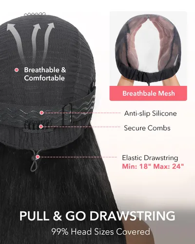 Vista 6 de Pull Go Full - Pelucas de cabello humano rizado birmano de 13 x 6 pulgadas, precortadas previamente cortadas, densidad 210, encaje frontal HD