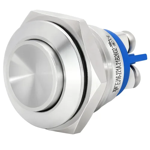 Vista 9 de (3 piezas) interruptor de botón momentáneo impermeable IP67 de 16 mm 5/8" con cabeza abovedada de acero inoxidable 304, 5V-250V CC/CA, SPST