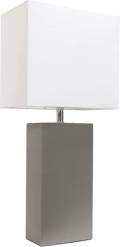 Vista 25 de Elegant Designs LT1025-PRP-LB Lámpara de mesa moderna envuelta en cuero para sala de estar, pasillo, entrada, dormitorio, oficina, púrpura