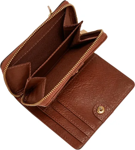 Vista 2 de Fossil Logan - Cartera plegable de piel con bloqueo RFID para mujer