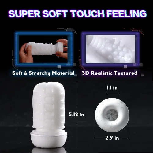 Vista 6 de Máquina sexual de succión automática para mamadas, masturbador masculino LED, juguetes sexuales para adultos, calefacción vibratoria, manos libres