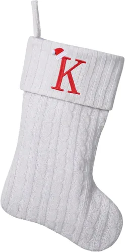 Vista 76 de Medias de Navidad personalizadas de 19 pulgadas con iniciales bordadas, medias de Navidad de punto negro para decoraciones de vacaciones familiares
