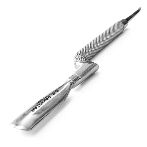 Vista 8 de 24 piezas de agarre cómodo, fácil agarre, ergonómicamente en ángulo curvado, empujador y limpiador de cutículas de 5 pulgadas, empujador y limpiador