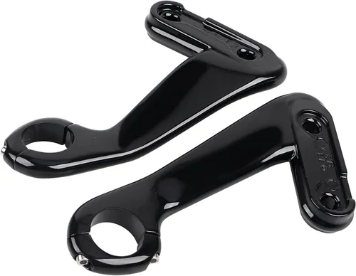 Vista 5 de Soporte de carenado frontal negro brillante de aleación de zinc compatible con Harley Road Glide FLTR Ultra FLTRU Custom FLTRX CVO Ultra FLTRUSE