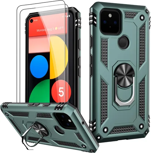 Vista 101 de LUMARKE para Google Pixel 3A XL - Funda con protector de pantalla, funda protectora grado militar probada contra caídas de 16 pies con soporte