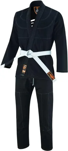 Vista 4 de The Grapplers interior sublimado Pro Brazilian Jiu Jitsu BJJ Kimono Gi Uniforme Unisex Cinturón blanco incluido