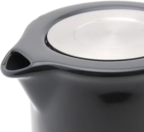 Vista 3 de FORLIFE Té para uno con infusor de 14 onzas, grafito negro