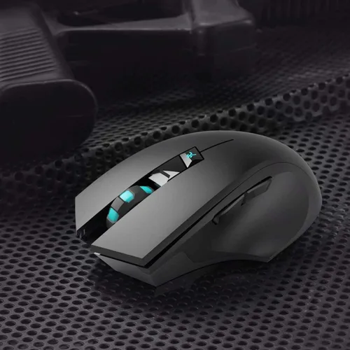 Vista 6 de Granvela Ratón inalámbrico silencioso Forter i720, ergonómico y silencioso para juegos y uso general, 2 botones laterales, color negro