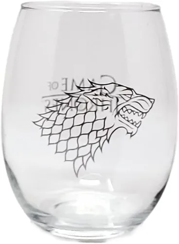 Vista 3 de Game of Thrones Juego de copas de vino coleccionables (House Stark & House Targaryen)