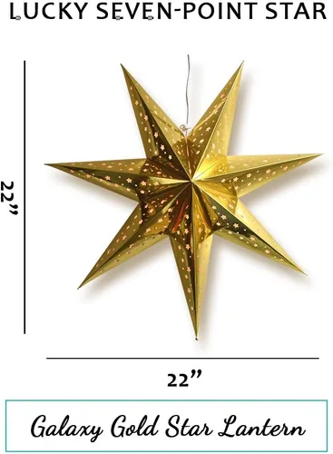 Vista 8 de Increíbles faroles de papel de primera, estilo estrella para decorar